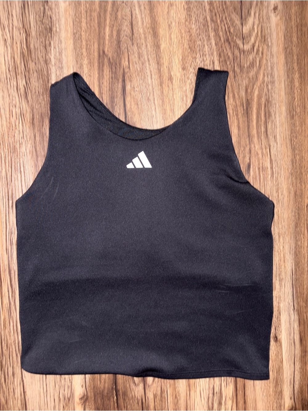 adidas Black Cropped Performance Tank